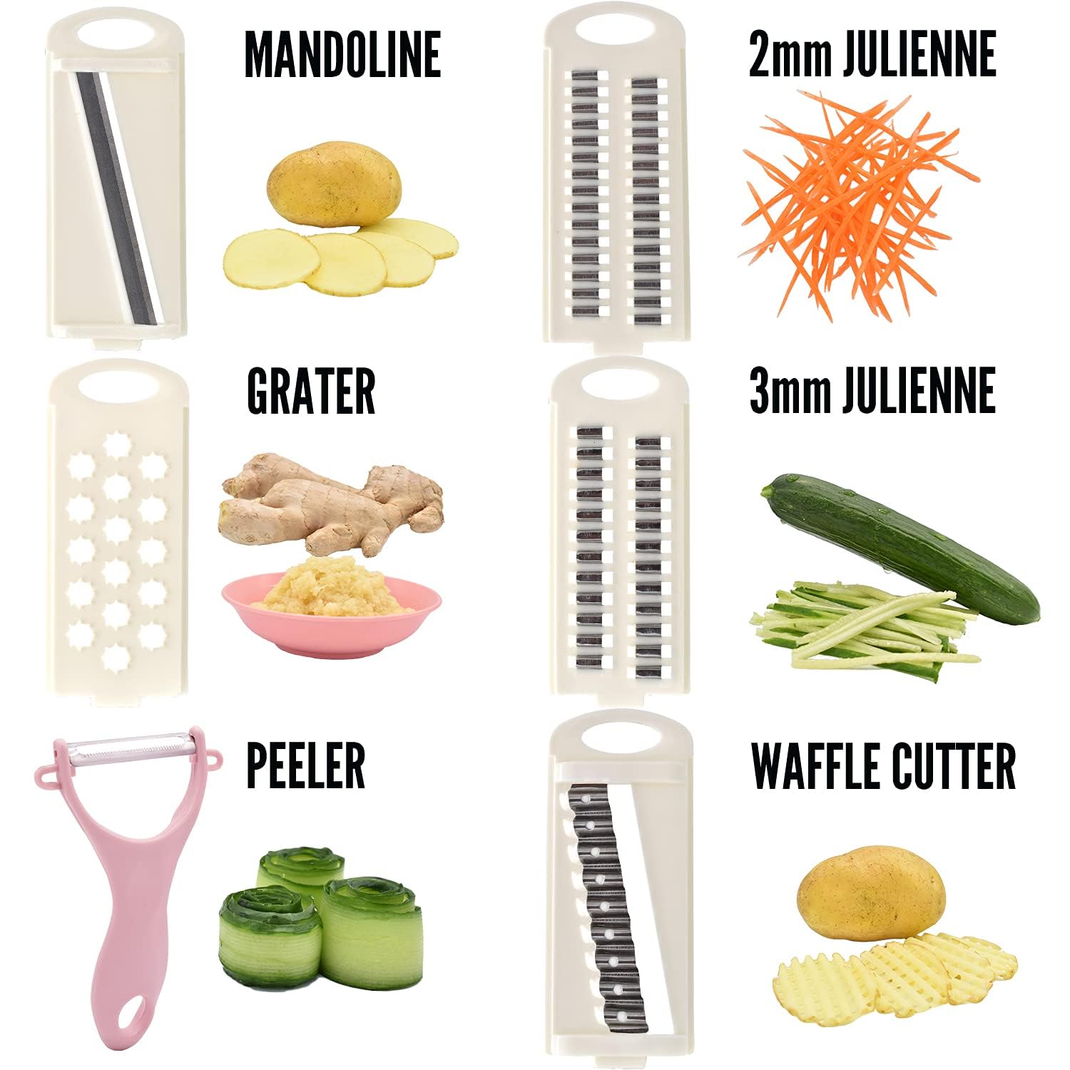NACOLUS 2mm shredder creates fine texture for salads and garnishes