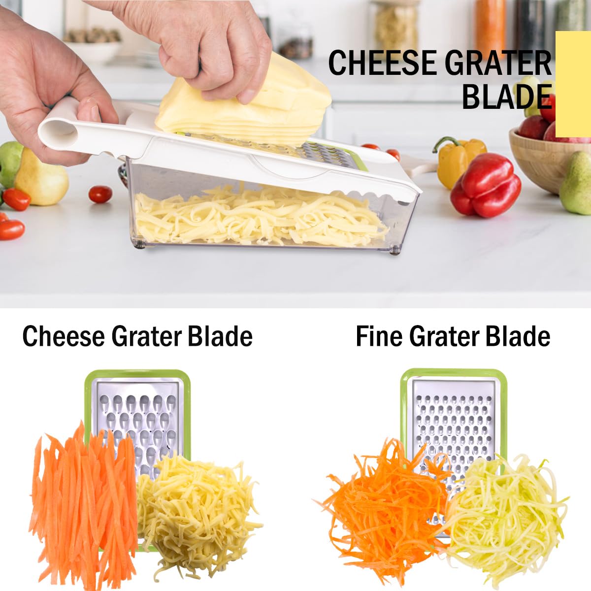 NACOLUS multi-purpose vegetable slicer helping you slice, shred, or julienne with ease.
