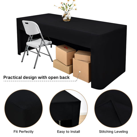 Nacuci 4ft rectangle tablecloth with sleek drape for professional displays