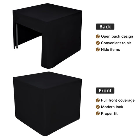 Nacuci black polyester tablecloth fabric offers durable, smooth coverage for indoor and outdoor events.