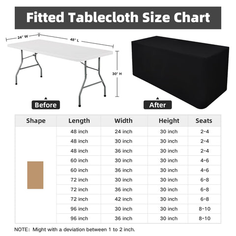 Nacuci event tablecloth in black for weddings and trade shows