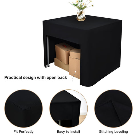 Nacuci open-back fitted design enables easy placement of under-table items while guests view clean lines.