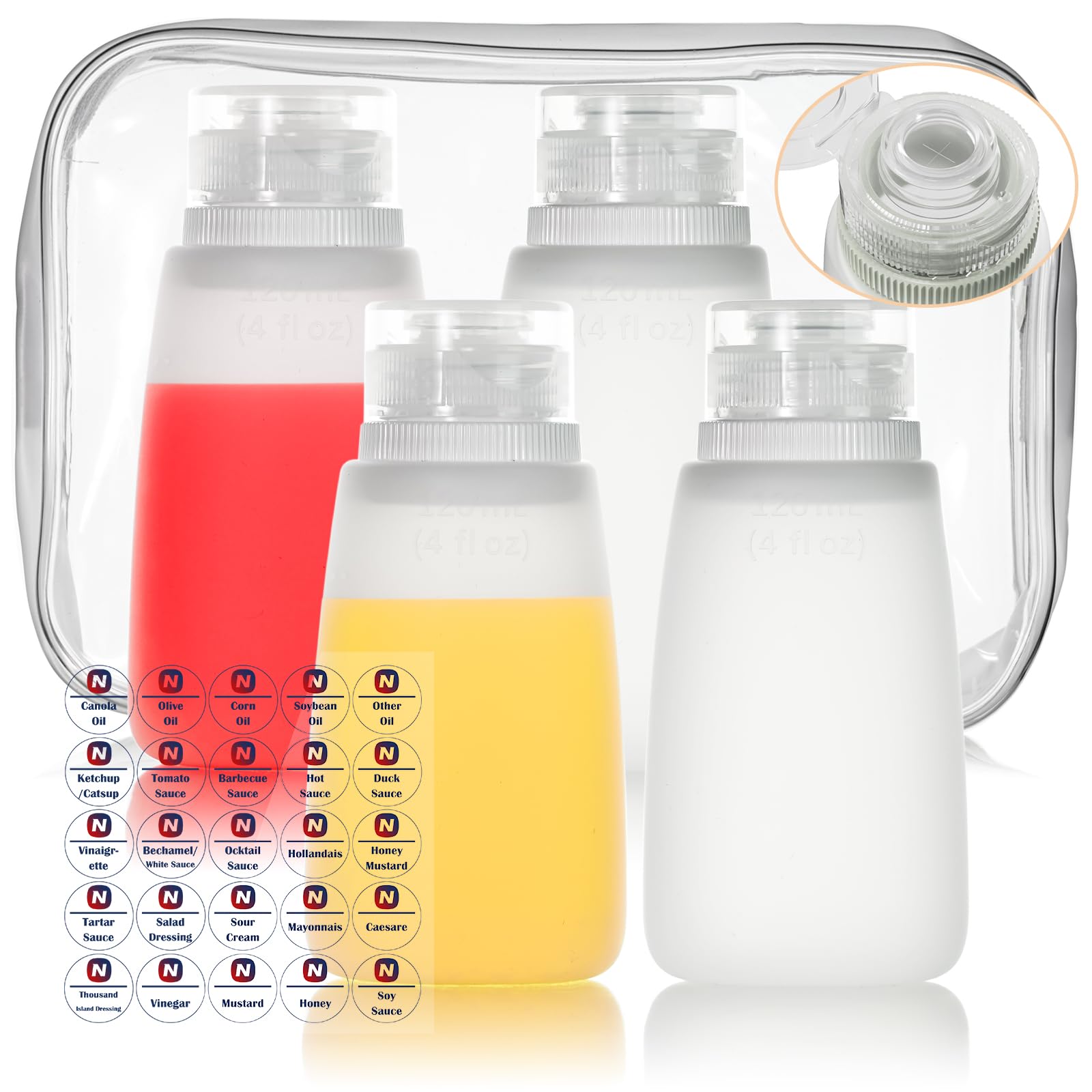 Nacxbwer condiment squeeze bottle, ketchup pour for tidy, mess-free serving.