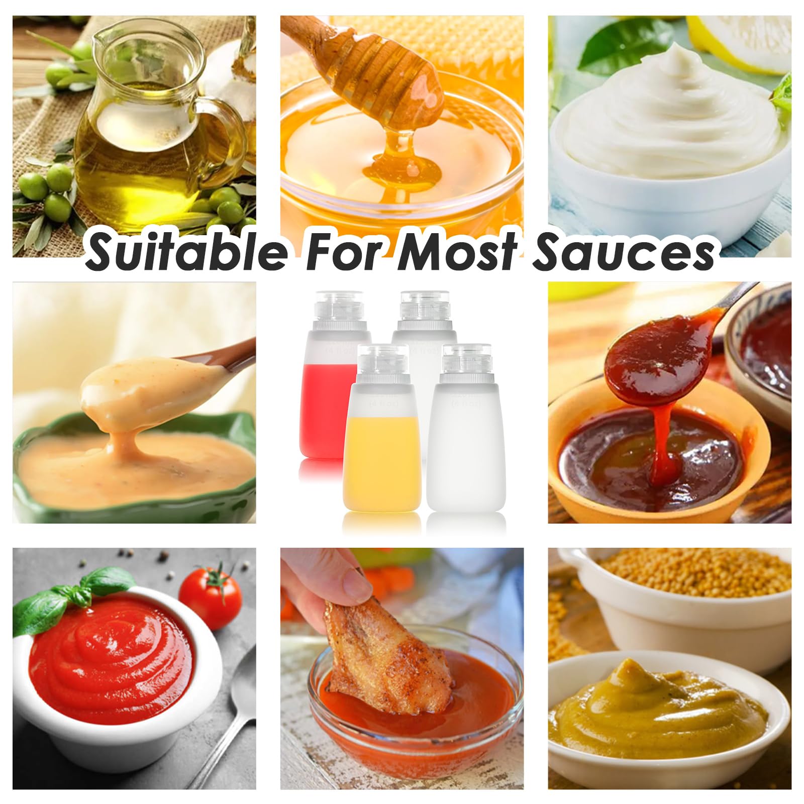 Nacxbwer labels-included help quick sauce identification at meals.