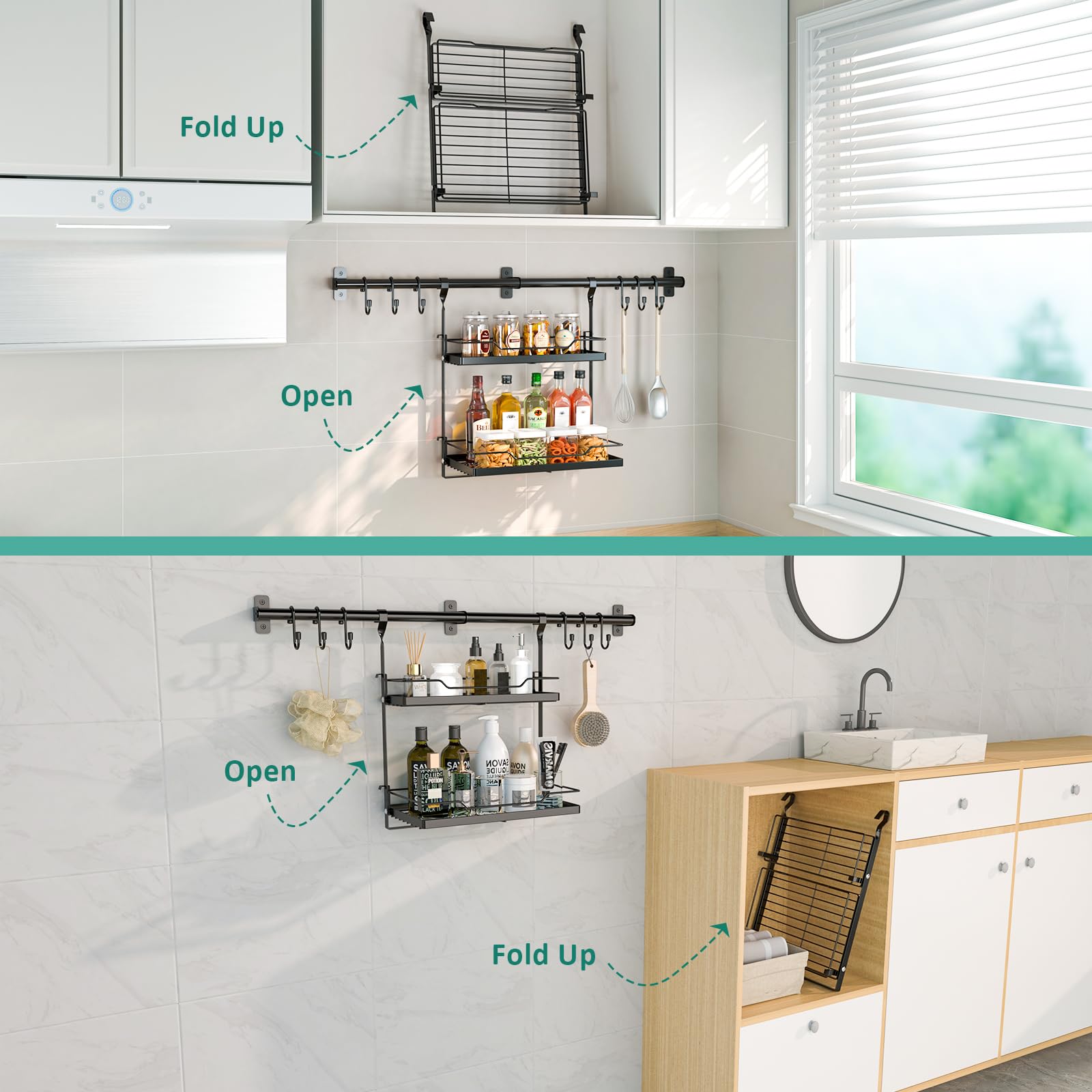 NADAMOO wall mount solution fits coffee bars, pantries, bathrooms, and more.
