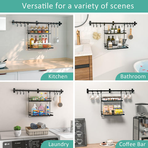 NADAMOO space-saving organizer helps declutter small kitchens and tight spaces.