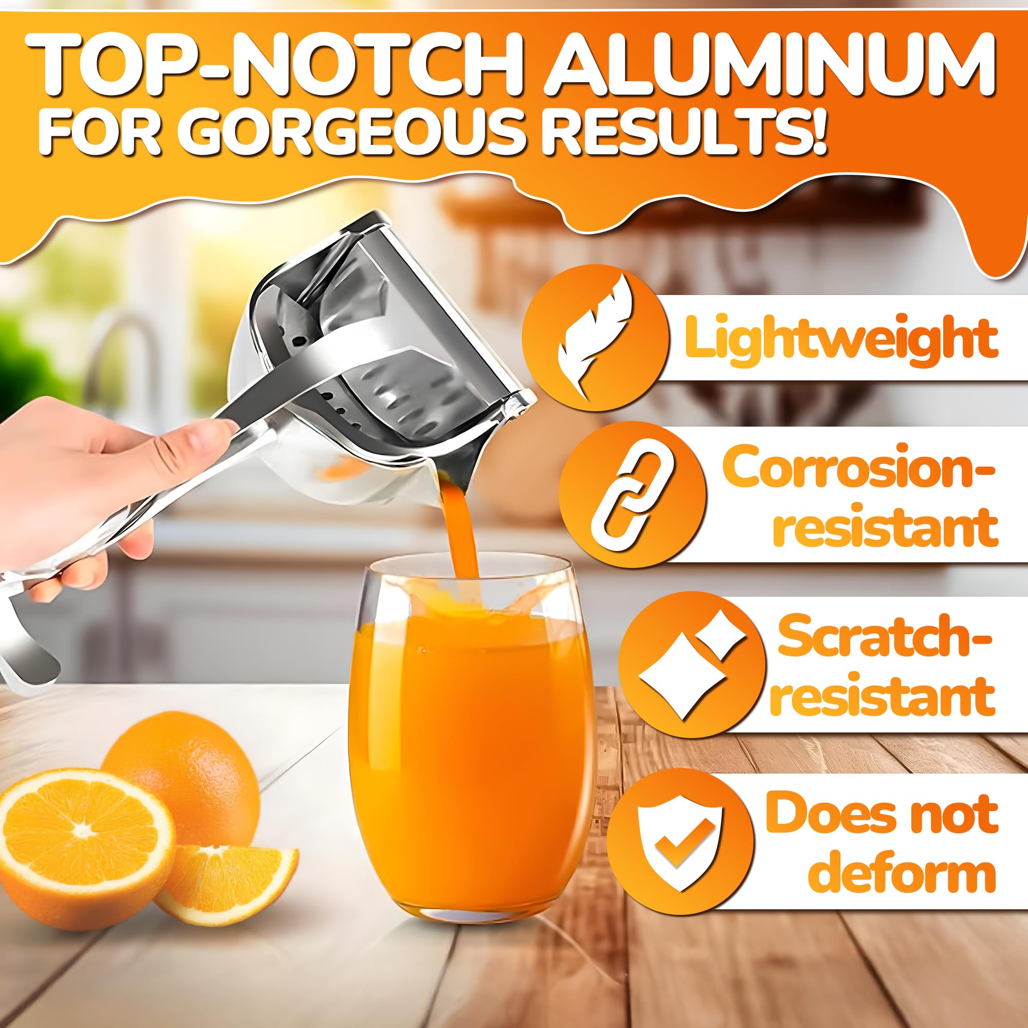 NADOBA citrus press with large 0.6L capacity for juice prep
