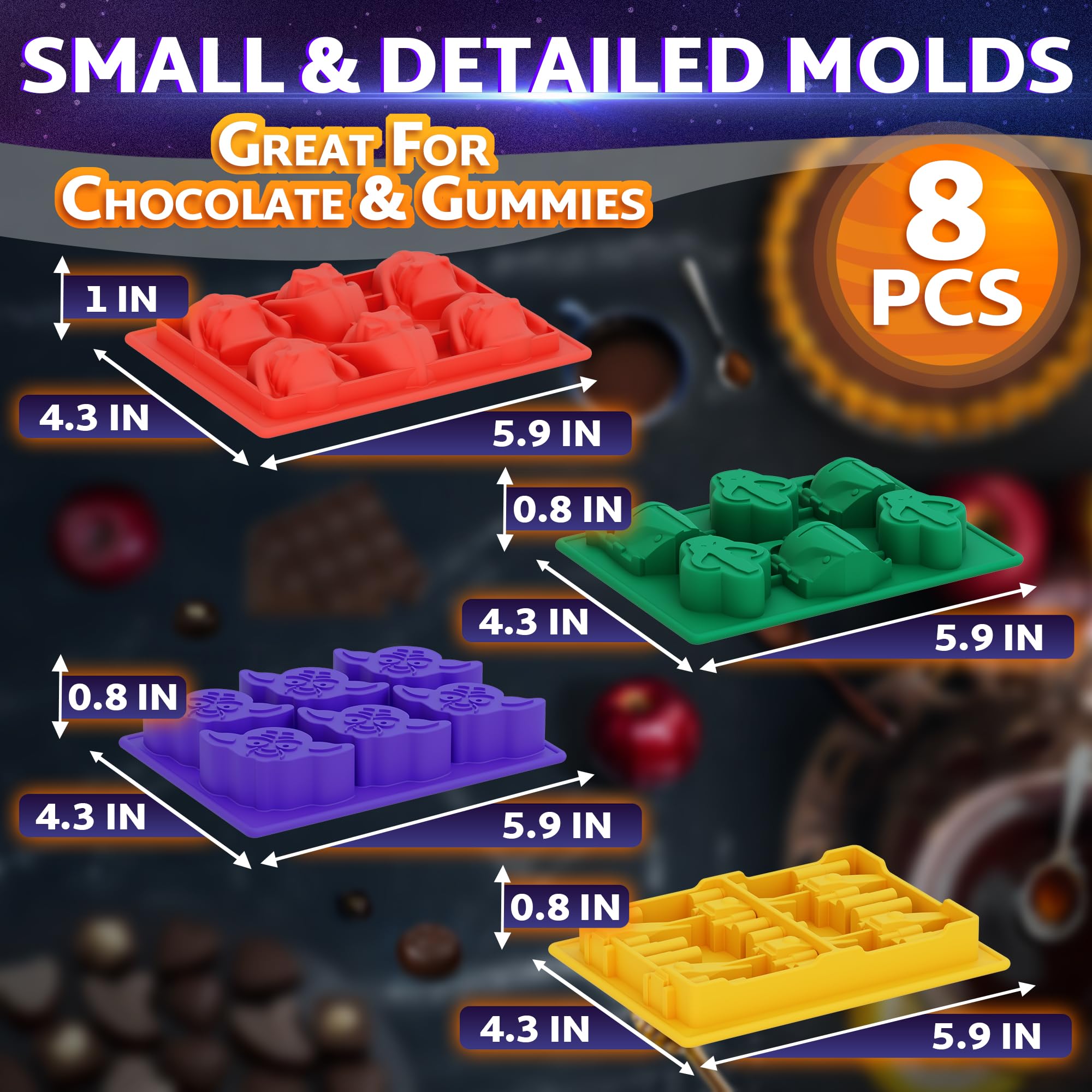 NADOBA durable flexible silicone molds suitable for repeated use