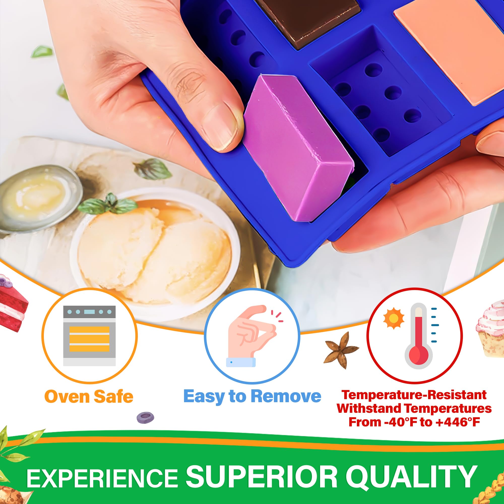 NADOBA heat-resistant silicone mold for baking and candy applications.