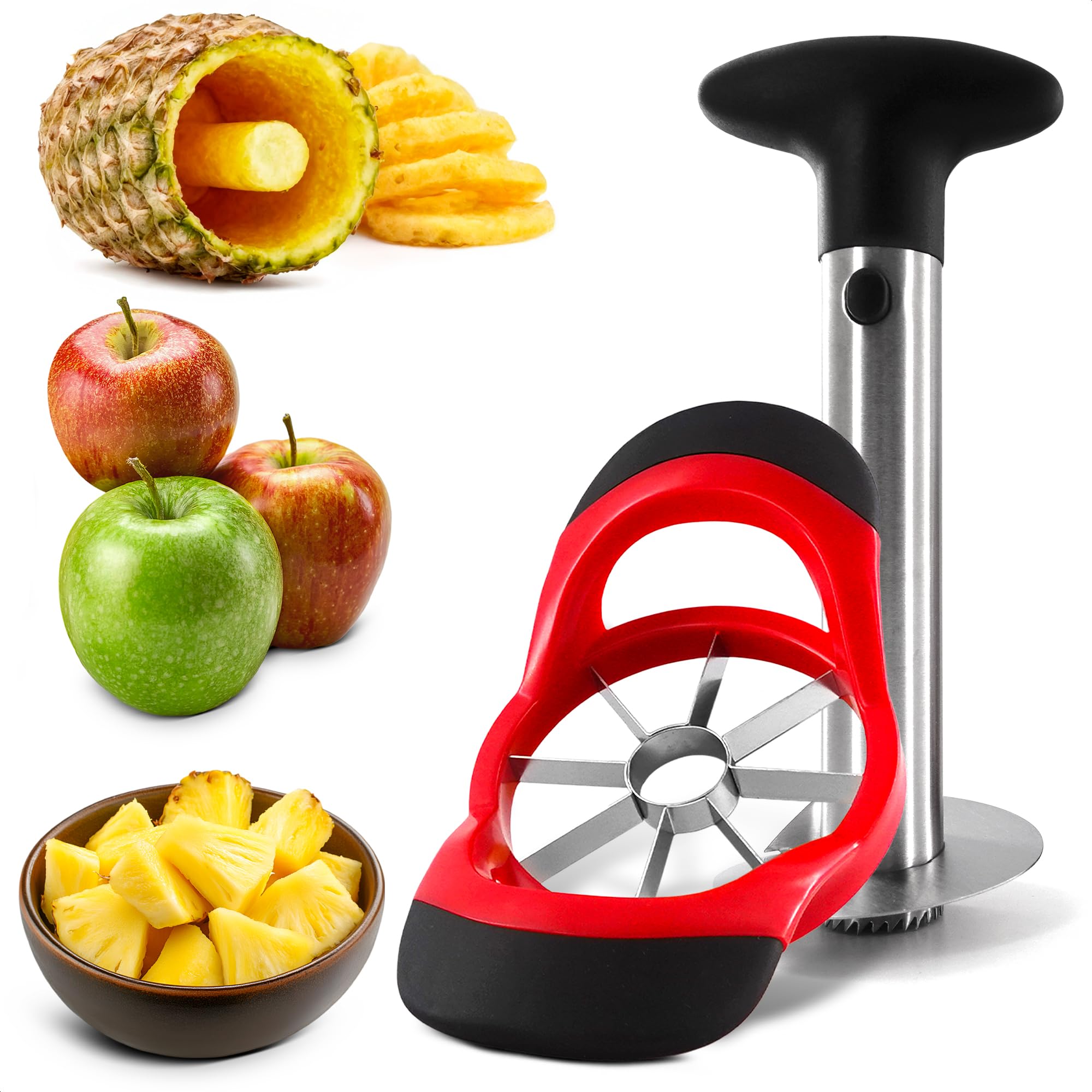 NADOBA pineapple corer and slicer with black handle for smooth slicing