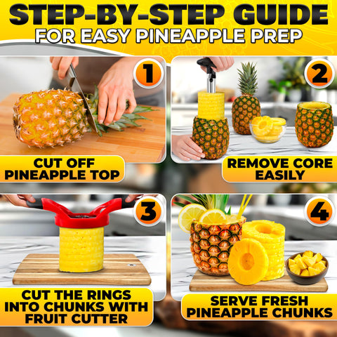 NADOBA ergonomic handle pineapple slicer for comfortable twisting