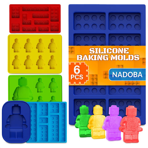 NADOBA robot chocolate mold for fun robot-shaped treats with easy release.