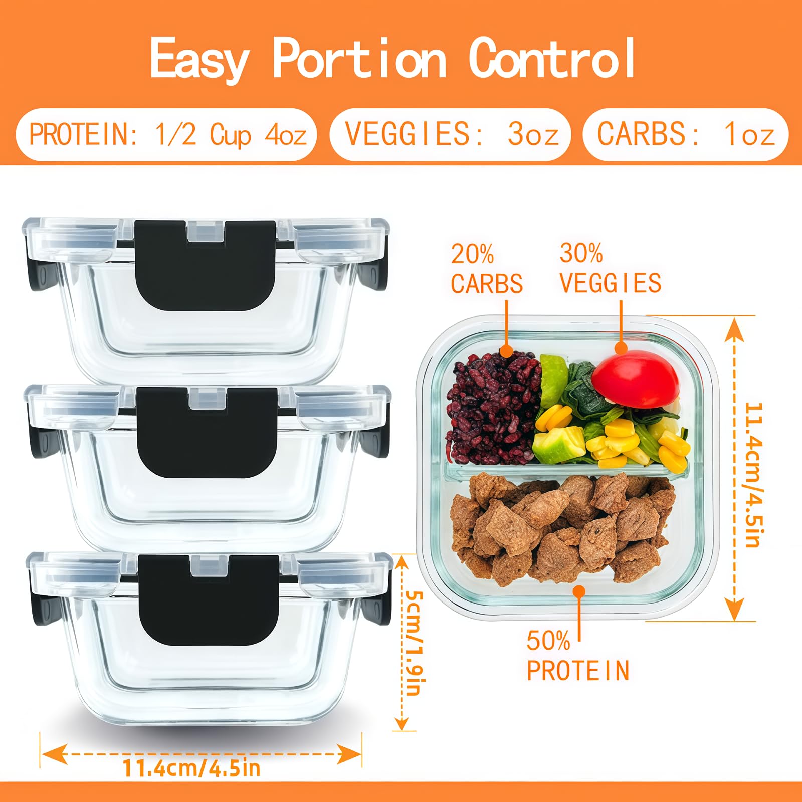 Nafhone glass container lid with hinge pin for easy dishwasher-safe sealing.