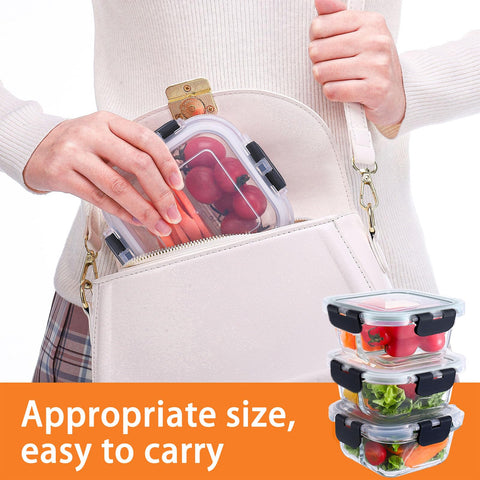 Nafhone glass storage with BPA-free plastic lids for daily use.