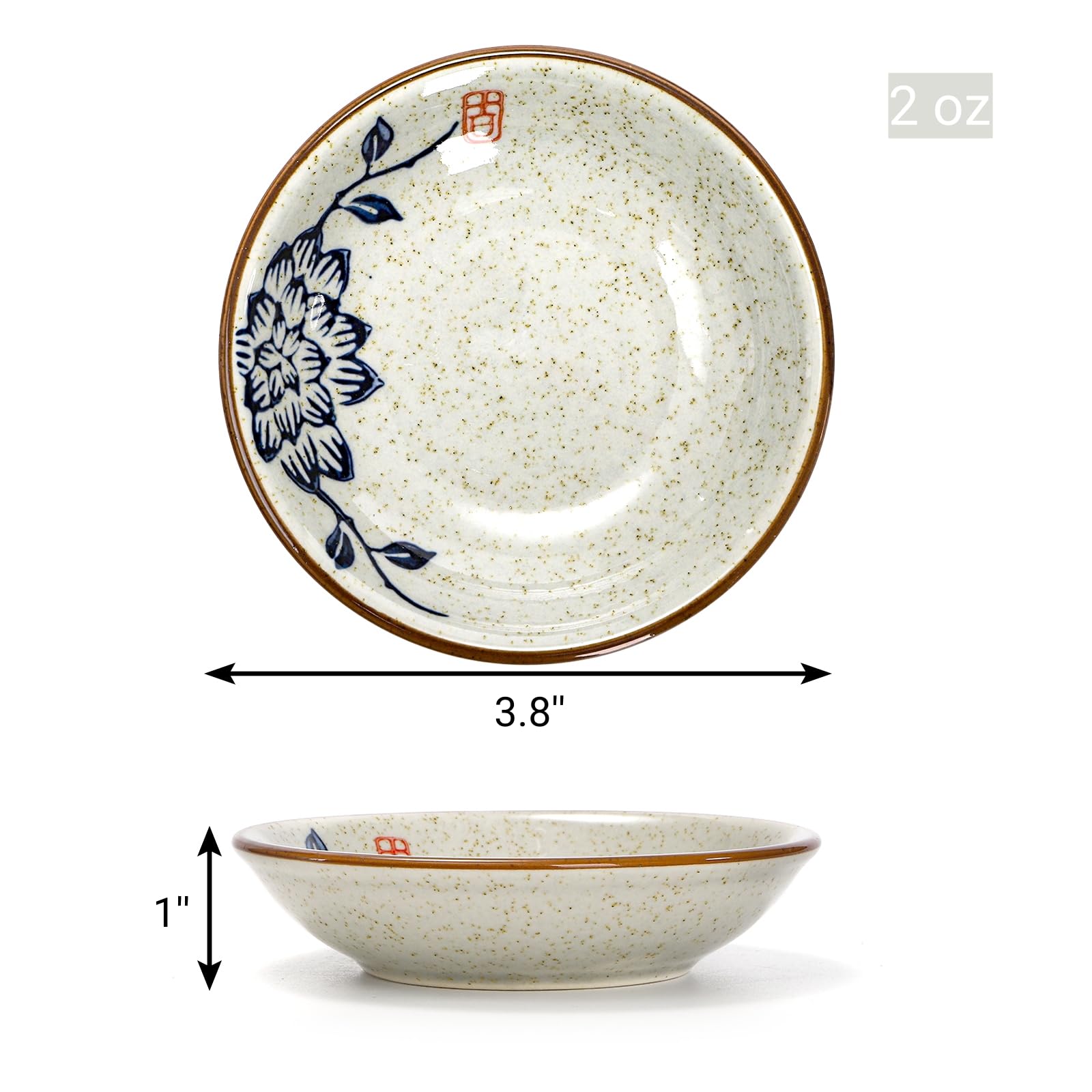 Nagpew 3.8-inch sushi dipping bowls for sauces and condiments