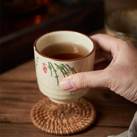 Nagpew textured-ceramic teacup retains warmth.