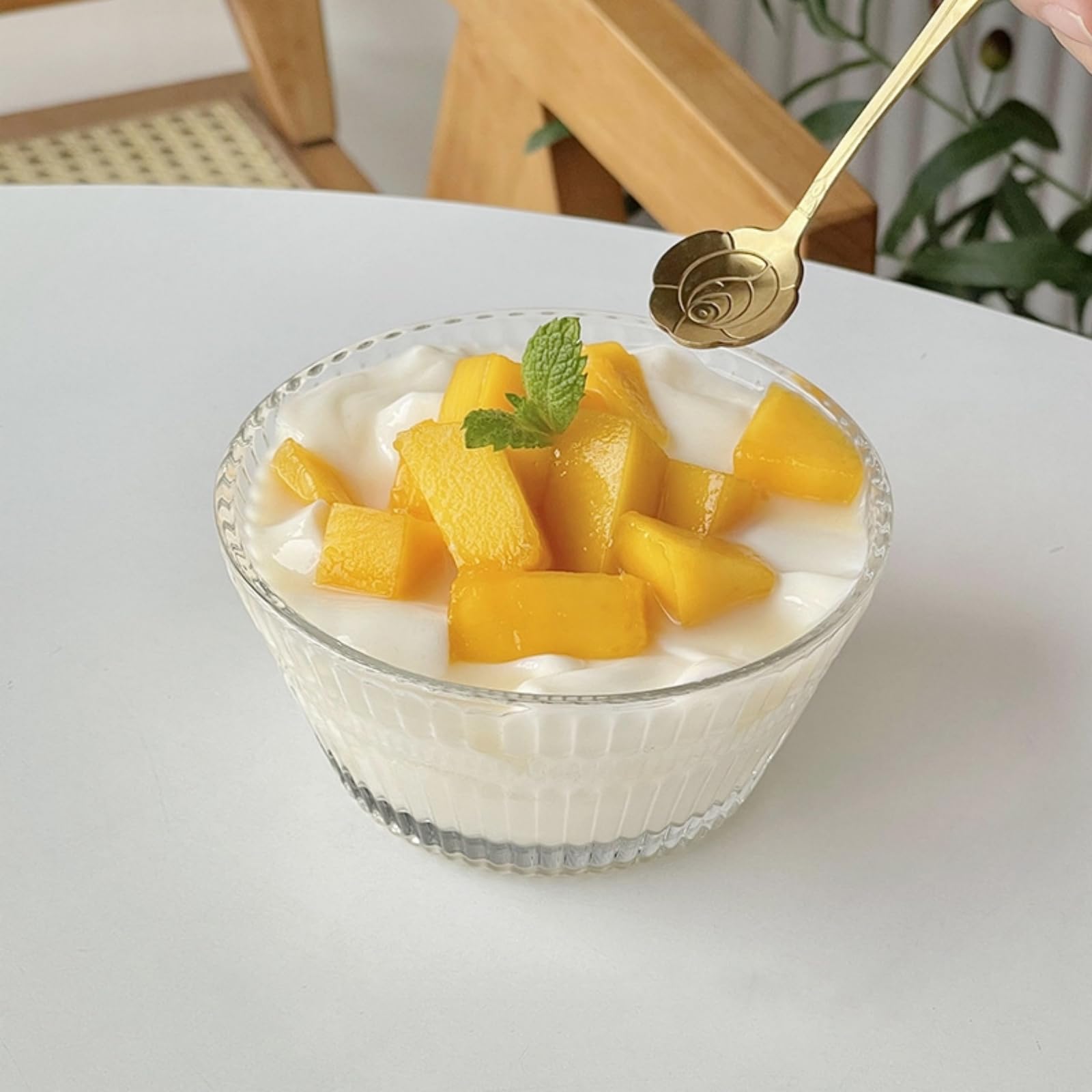 Nagpew transparent glass serving bowls for family meals