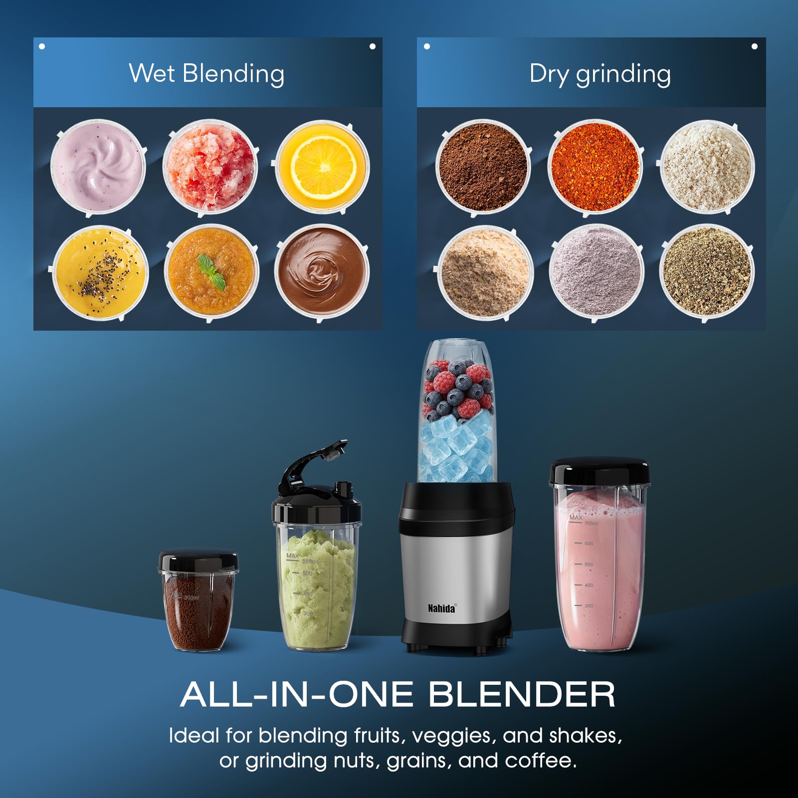 Nahida 23oz cup ideal for single-serving smoothies on the go.
