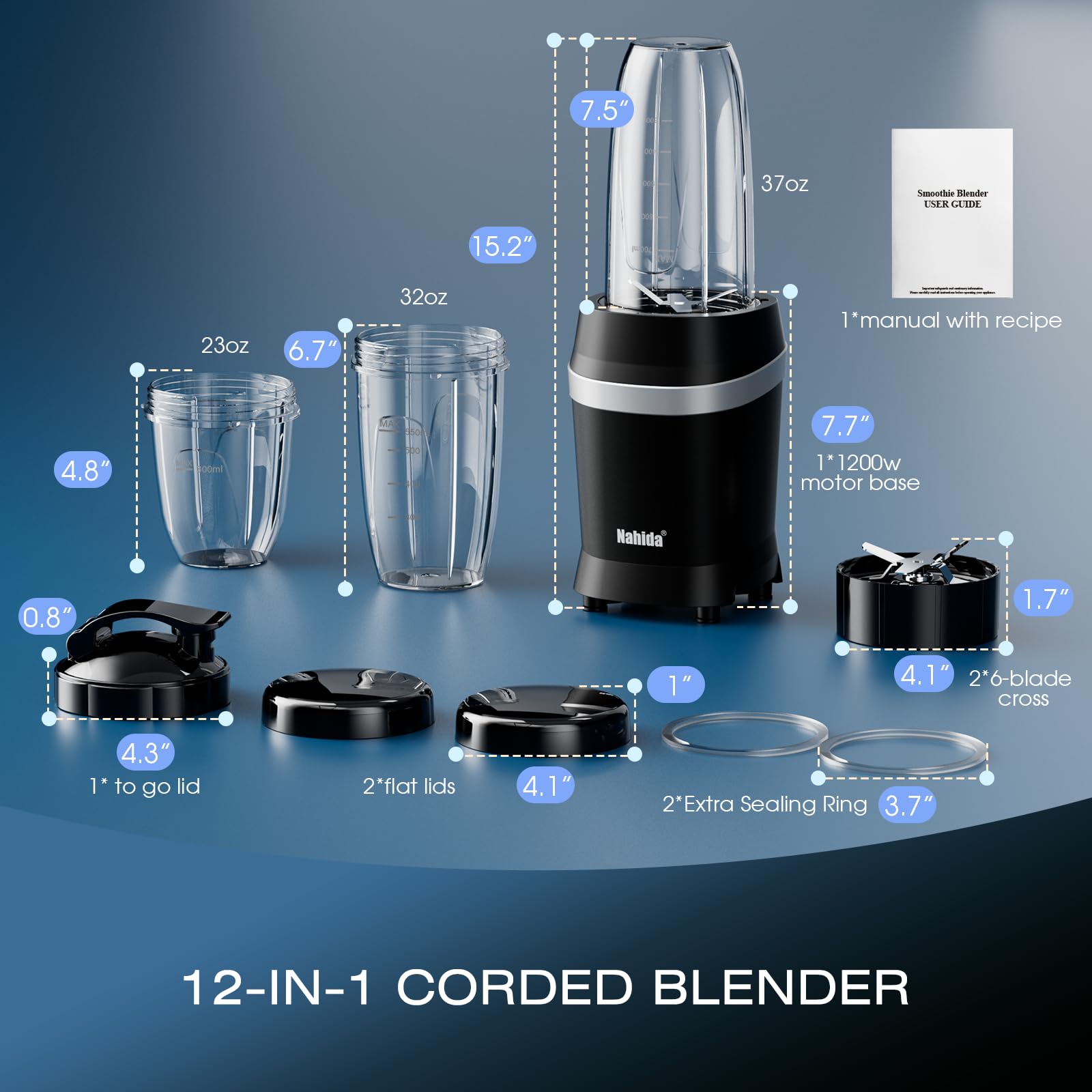 Nahida blender cooling system protects the motor during long blends