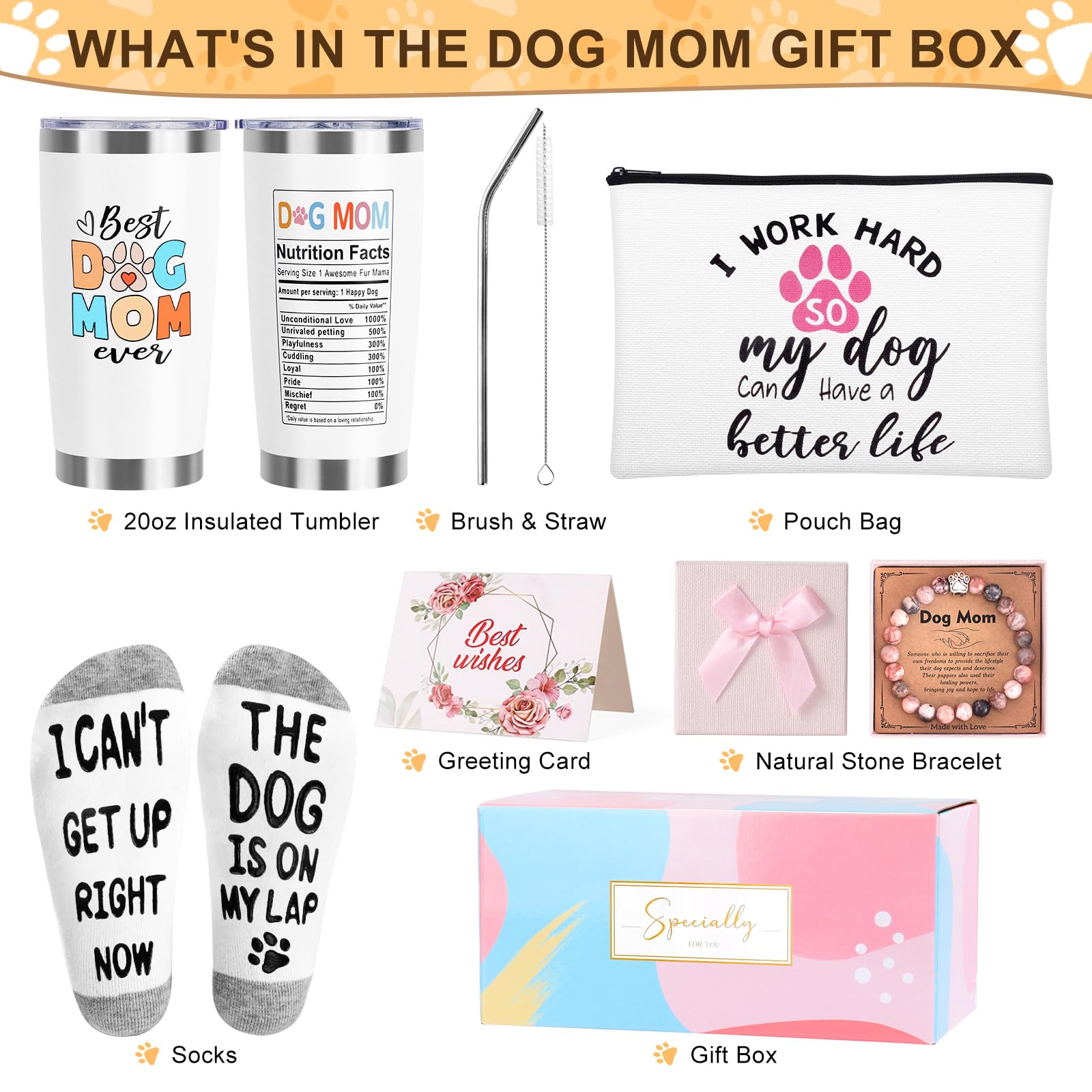 NaiCeay dog mom makeup bag spacious interior for cosmetics on travel