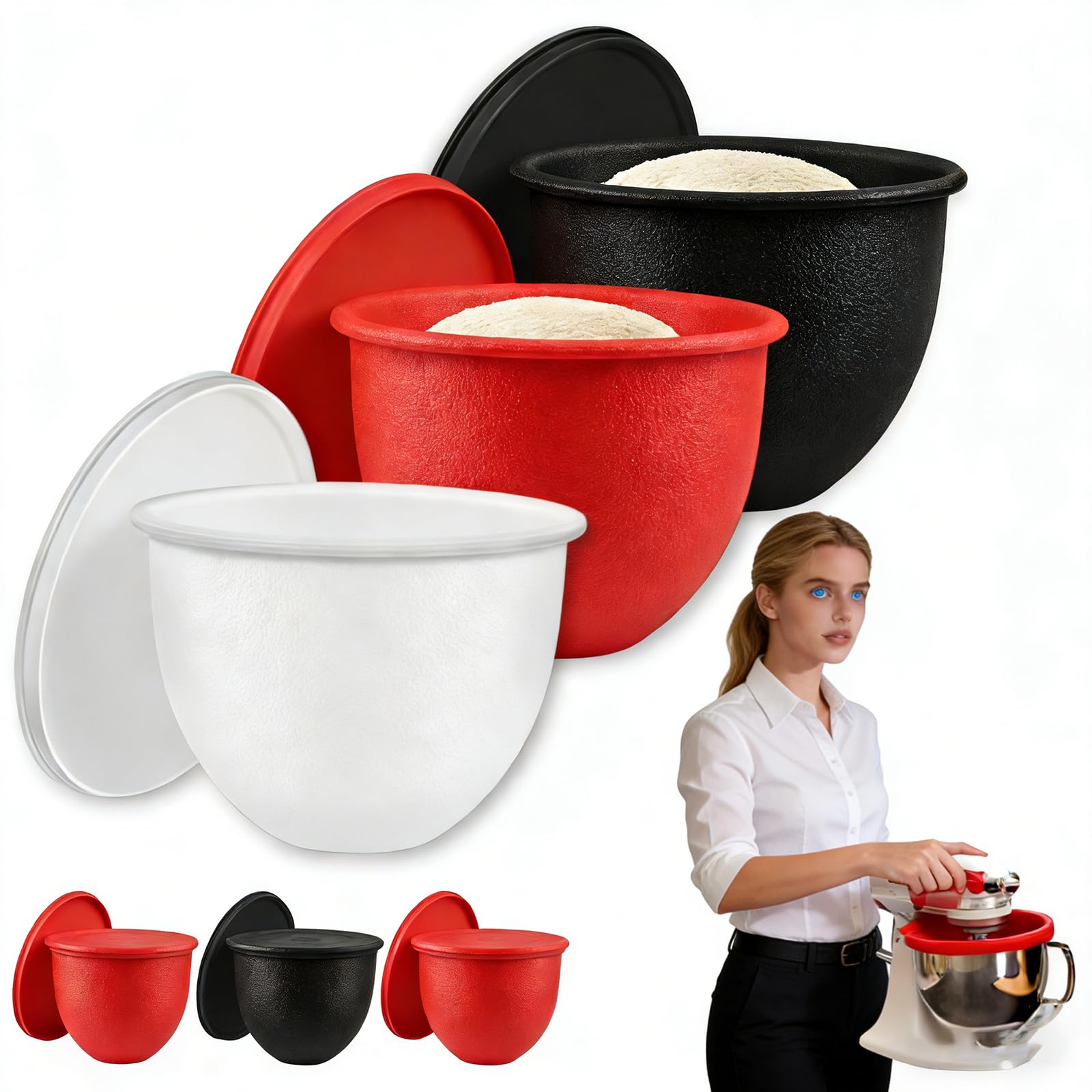 NaiDi silicone liner for 5qt tilt-head mixer ensuring stable mixing.