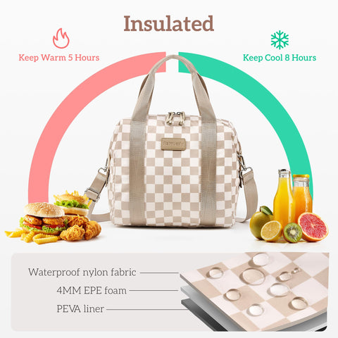 Naimuesly lunch bag interior is leakproof for mess-free meals on the go.