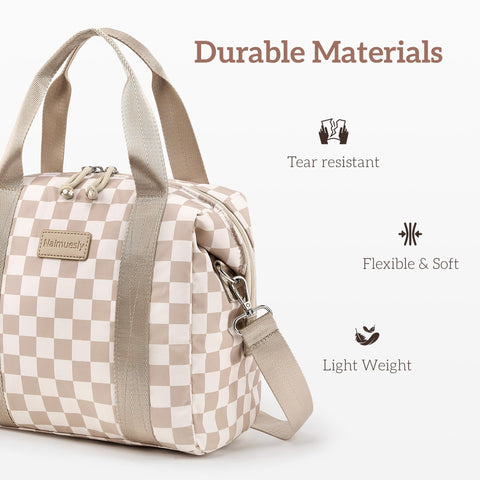 Naimuesly bag offers shoulder and crossbody carry for hands-free versatility.