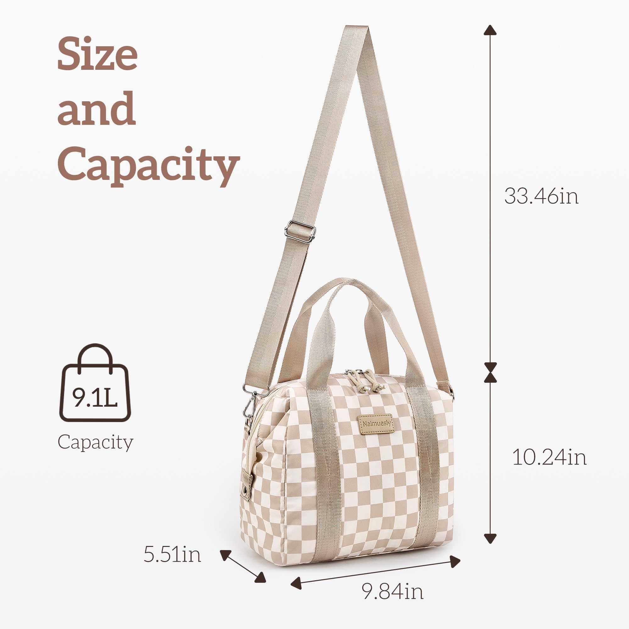 Naimuesly lunch bag wide opening facilitates quick, organized container placement.