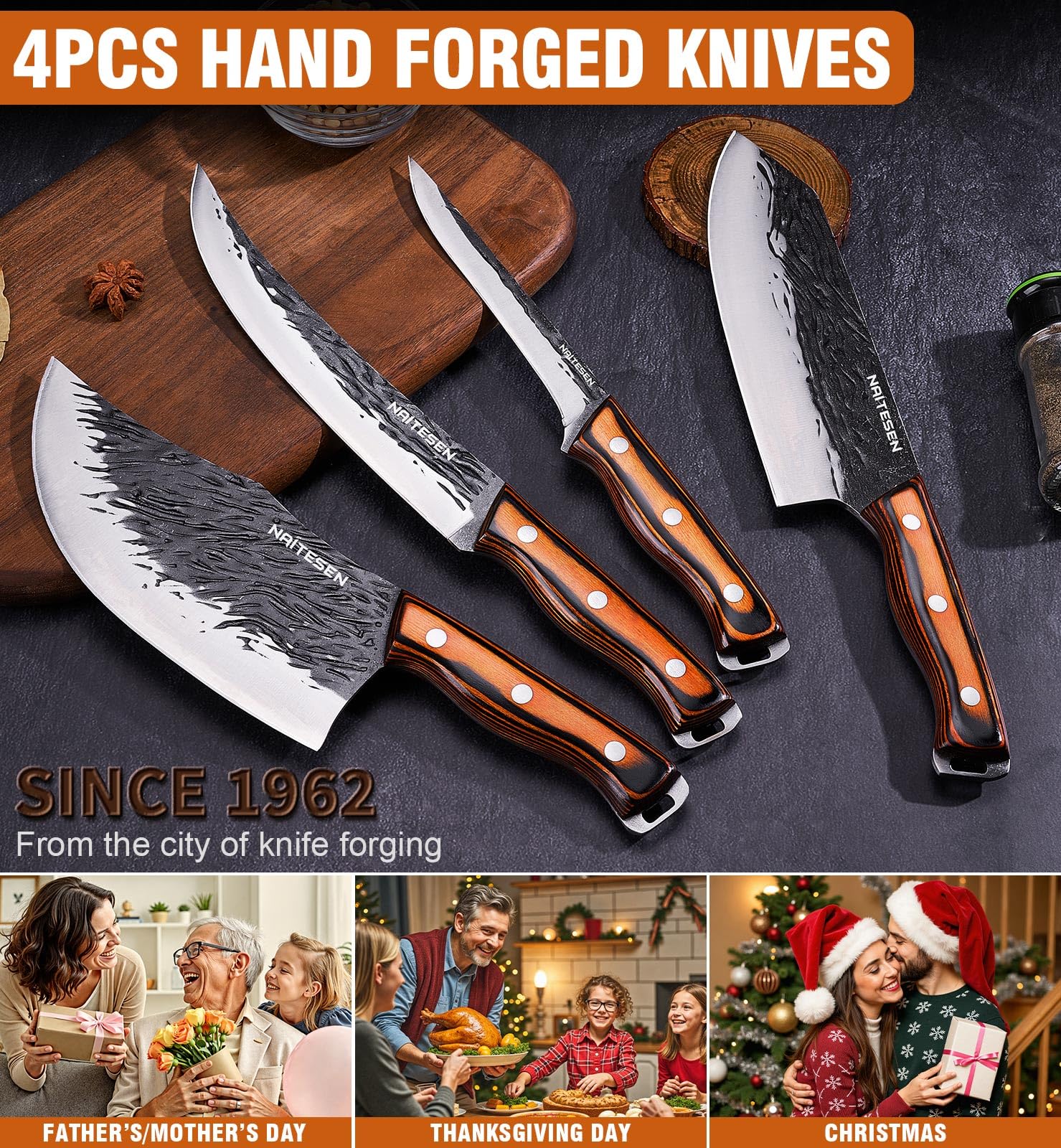 Naitesen 6-5-inch boning knife debones chicken and trims fat with control.