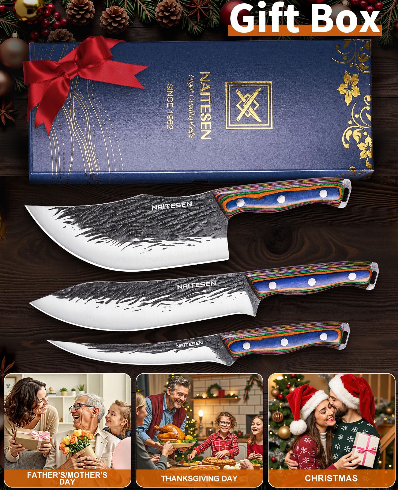 Naitiesen gift box packaging showcasing a premium knife gift idea.