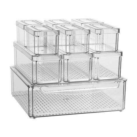 Naivees plastic fridge container lid open for easy access and reuse.
