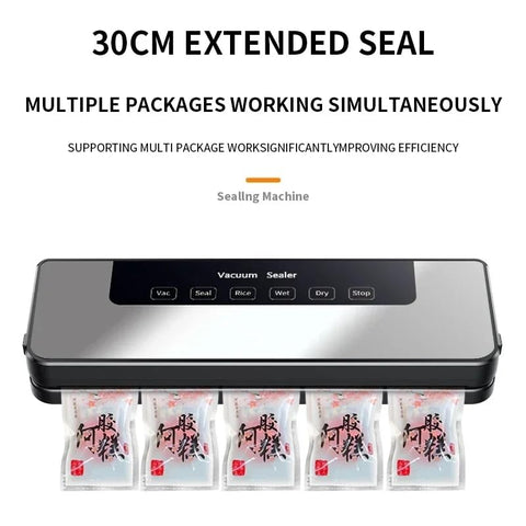 High-quality heating strip ensures secure, even seals