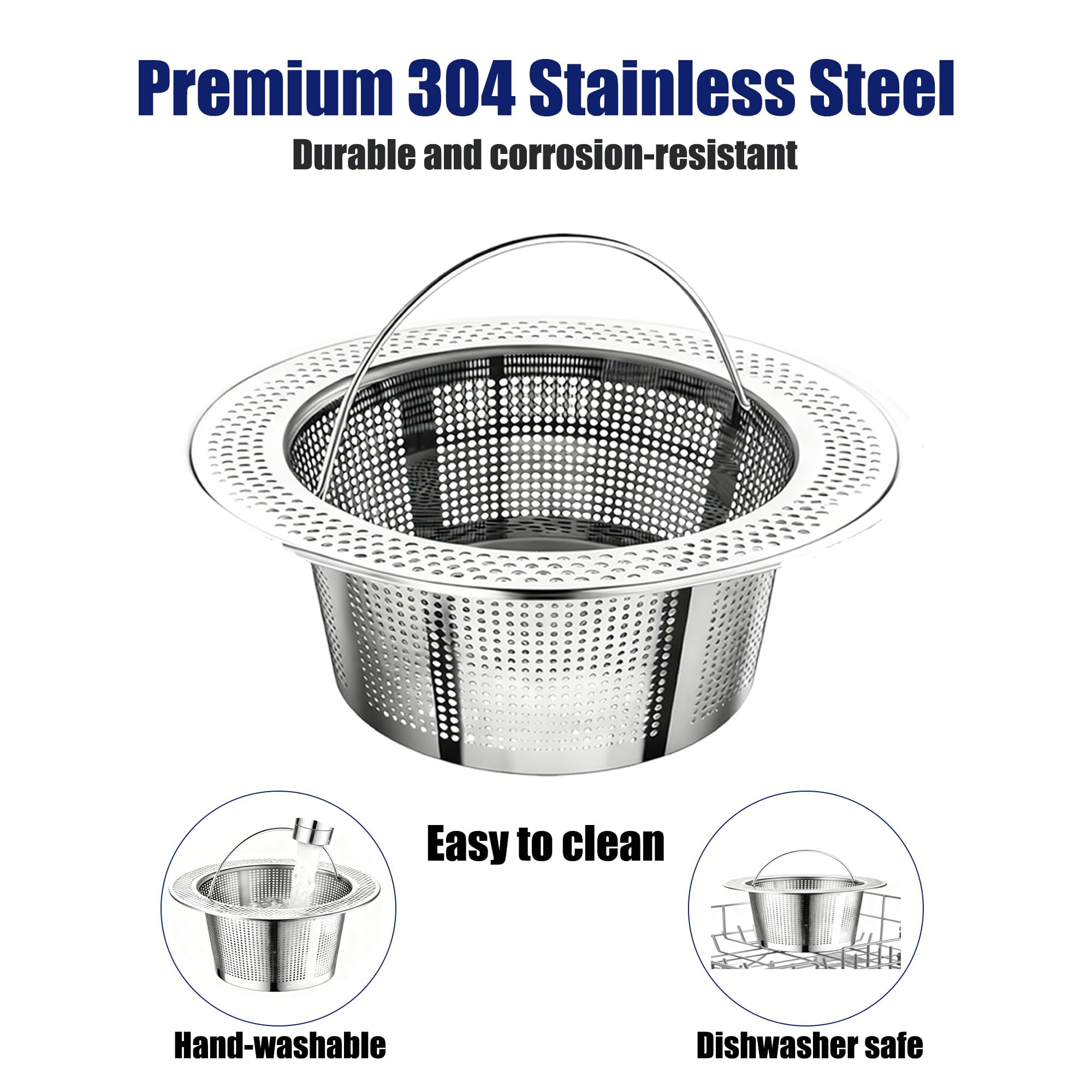 Nama J2 304 stainless rim and mesh provide durable, long-lasting performance.