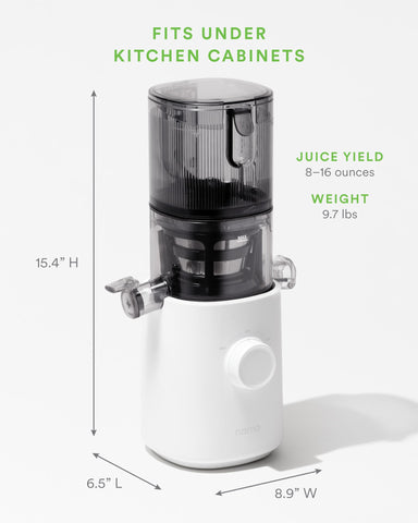 Nama J3 juice container and pulp container show easy separation after juicing