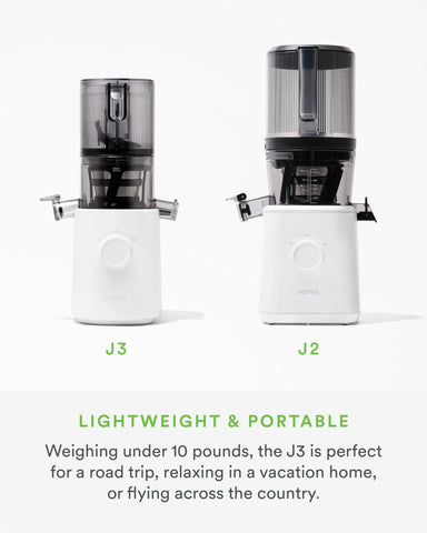 Nama J3 pulp container and juice container in one quick view for efficiency