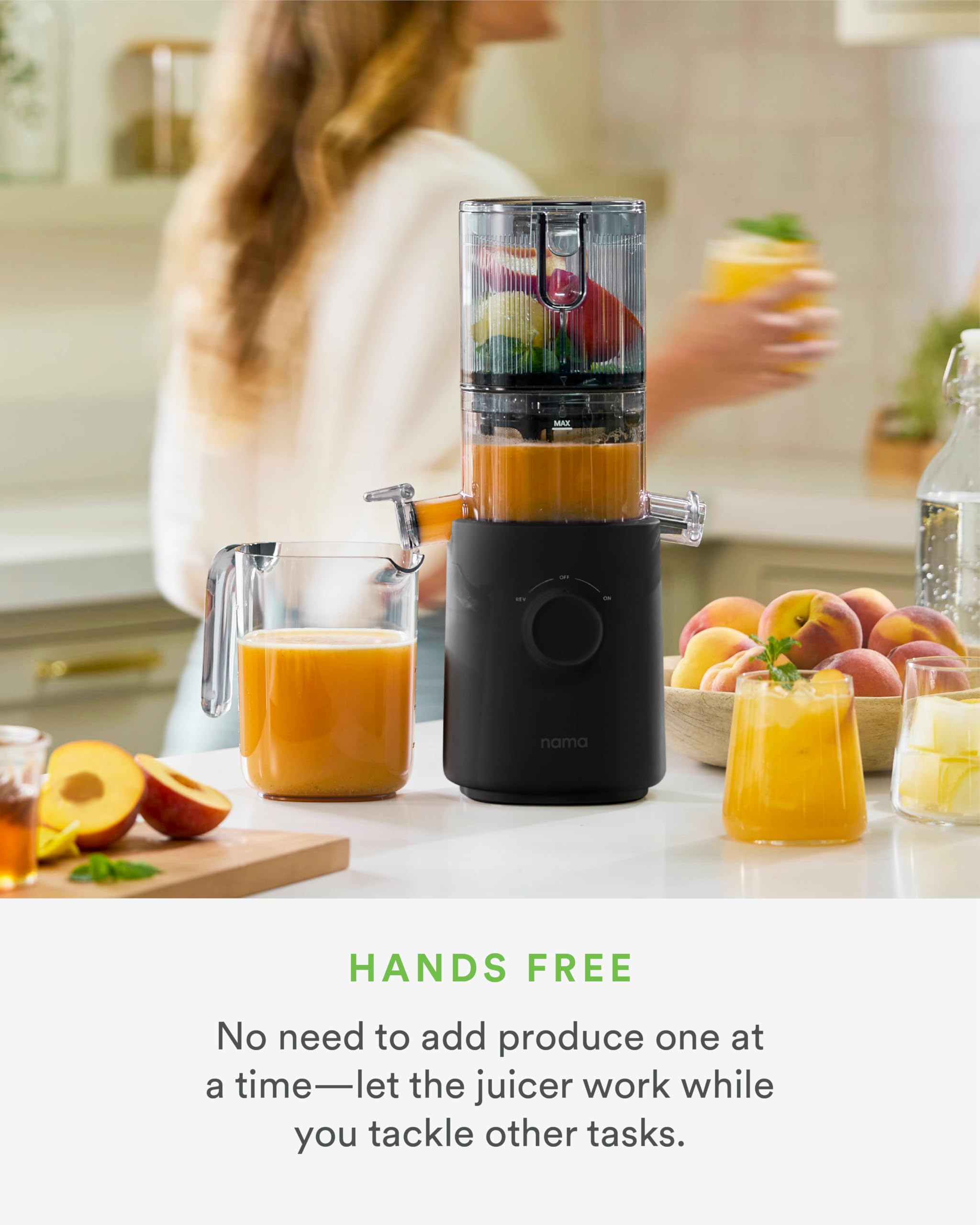 Nama J3 recipe book included inspires fresh juice ideas.