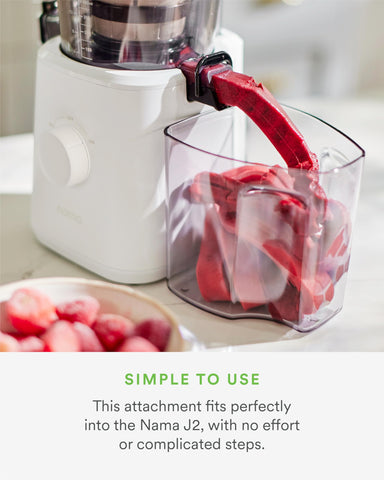 Nama Sorbet Attachment BPA-free plastics emphasizing safe food handling