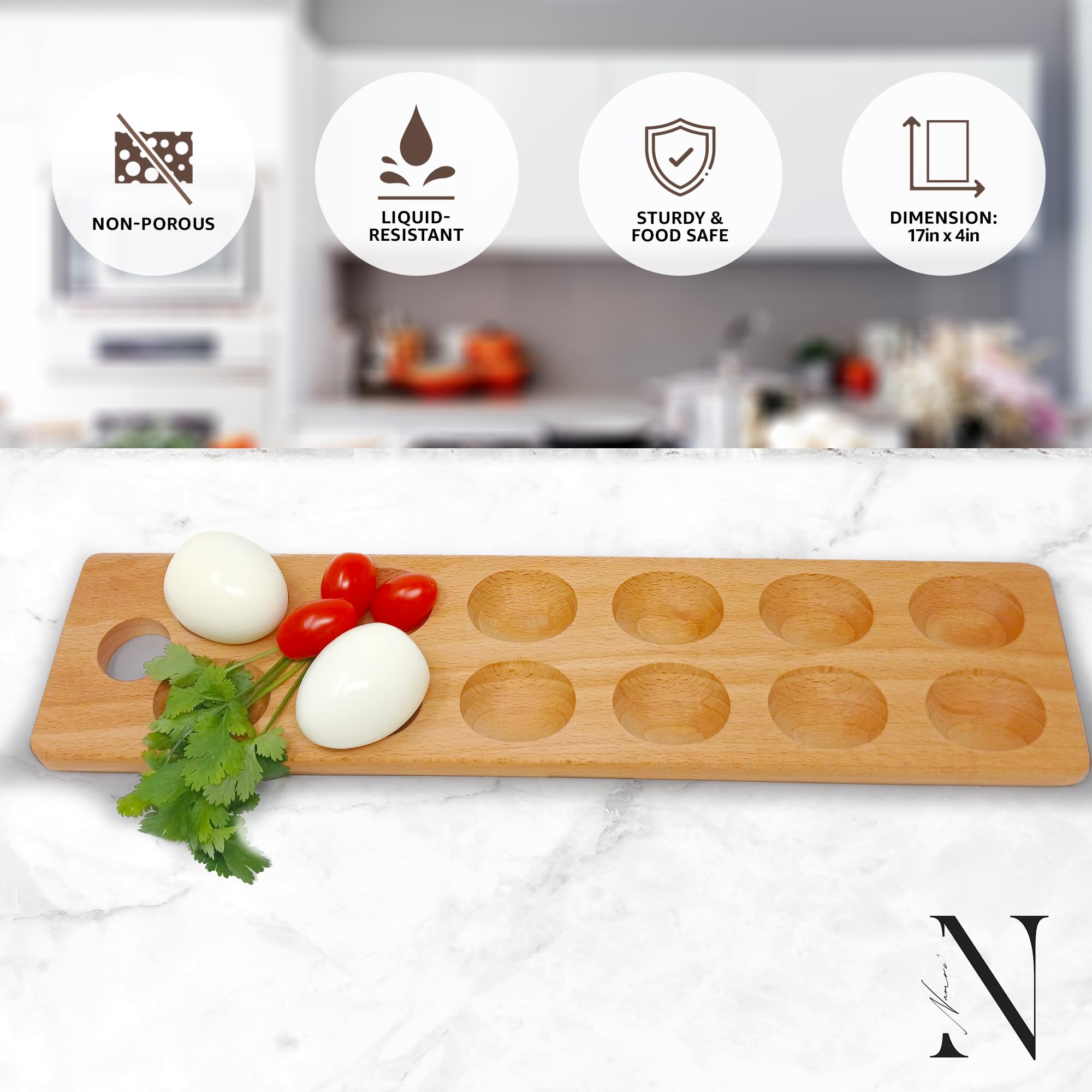 Namre' egg holes close-up showing tidy portions for gatherings.