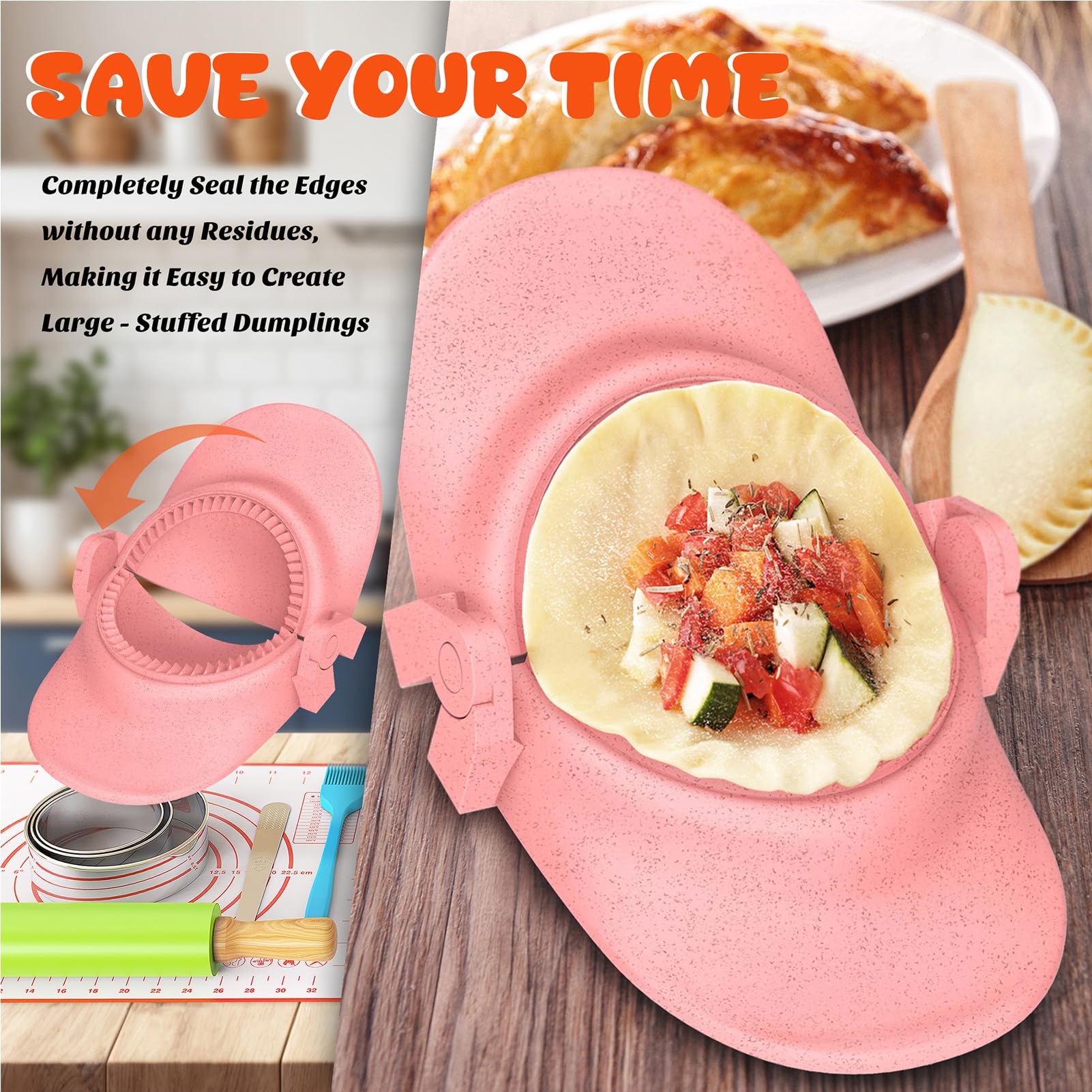 NAMUPIE filling spreader helps portion fillings evenly before sealing.
