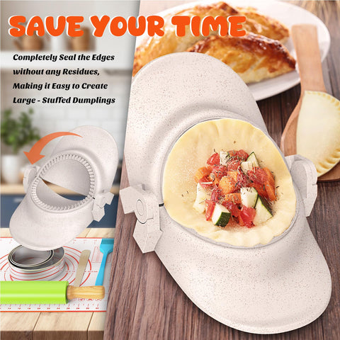 NAMUPIE press mold trio enables three dumpling sizes for versatile fillings.