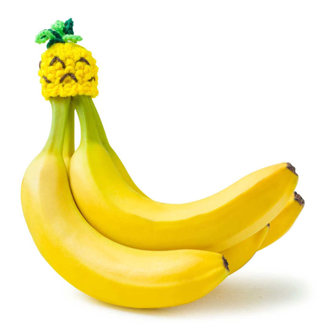 NANA HATS Banana Freshness Preserver on countertop extends banana freshness.