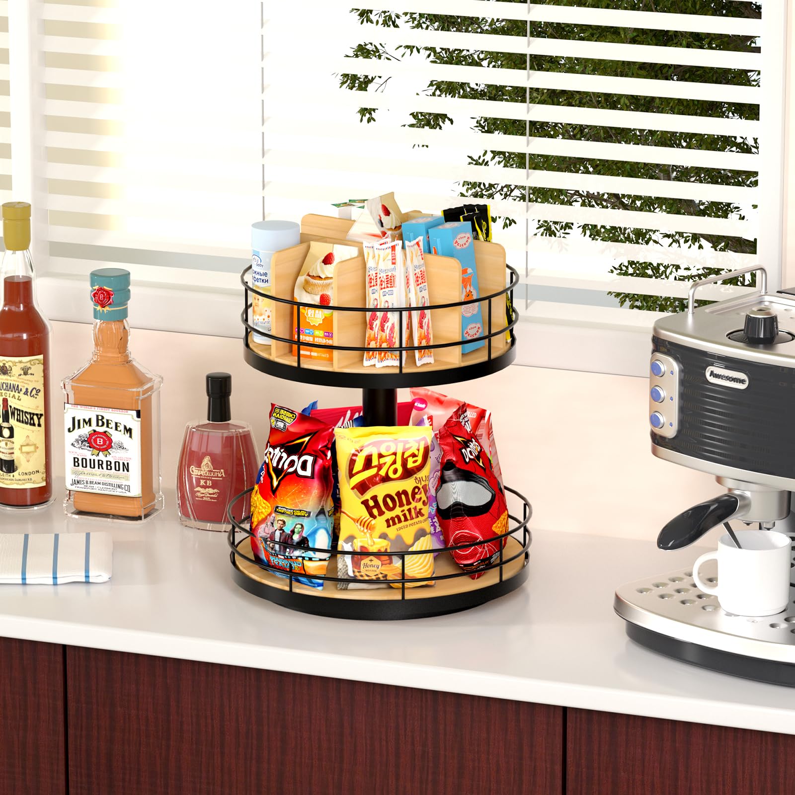 Nanagiftree breakroom display promotes quick grabs and tidy spaces.