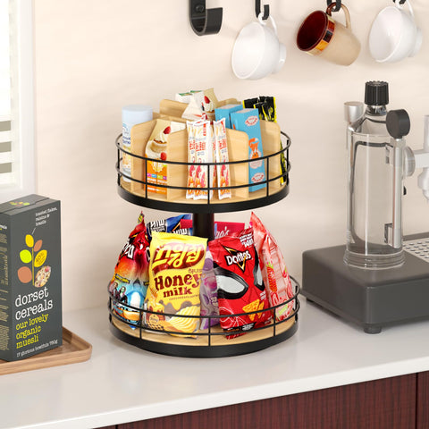Nanagiftree snack storage on counter keeps snacks reachable.