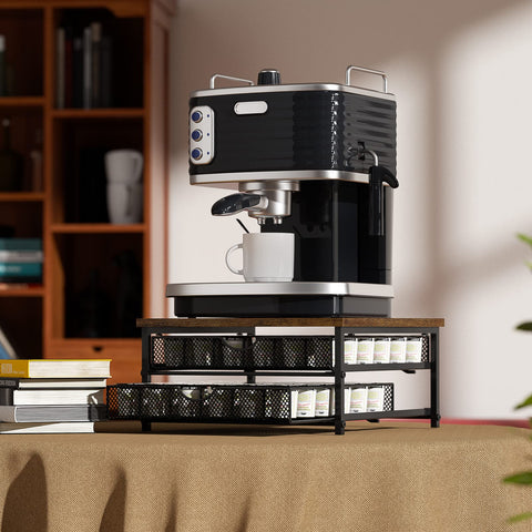 NANANARDOSO coffee pod drawer 72-capacity highlights ample storage for flavors.