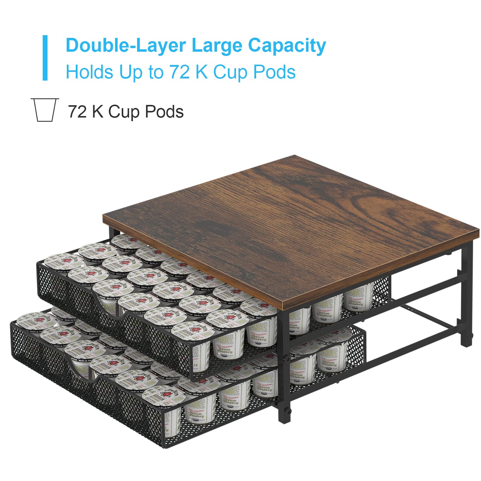 NANANARDOSO coffee pod holder assembly shows quick setup and sturdy fit.