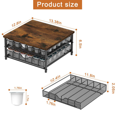 NANANARDOSO coffee station organizer multi-level keeps cups and pods within easy reach.