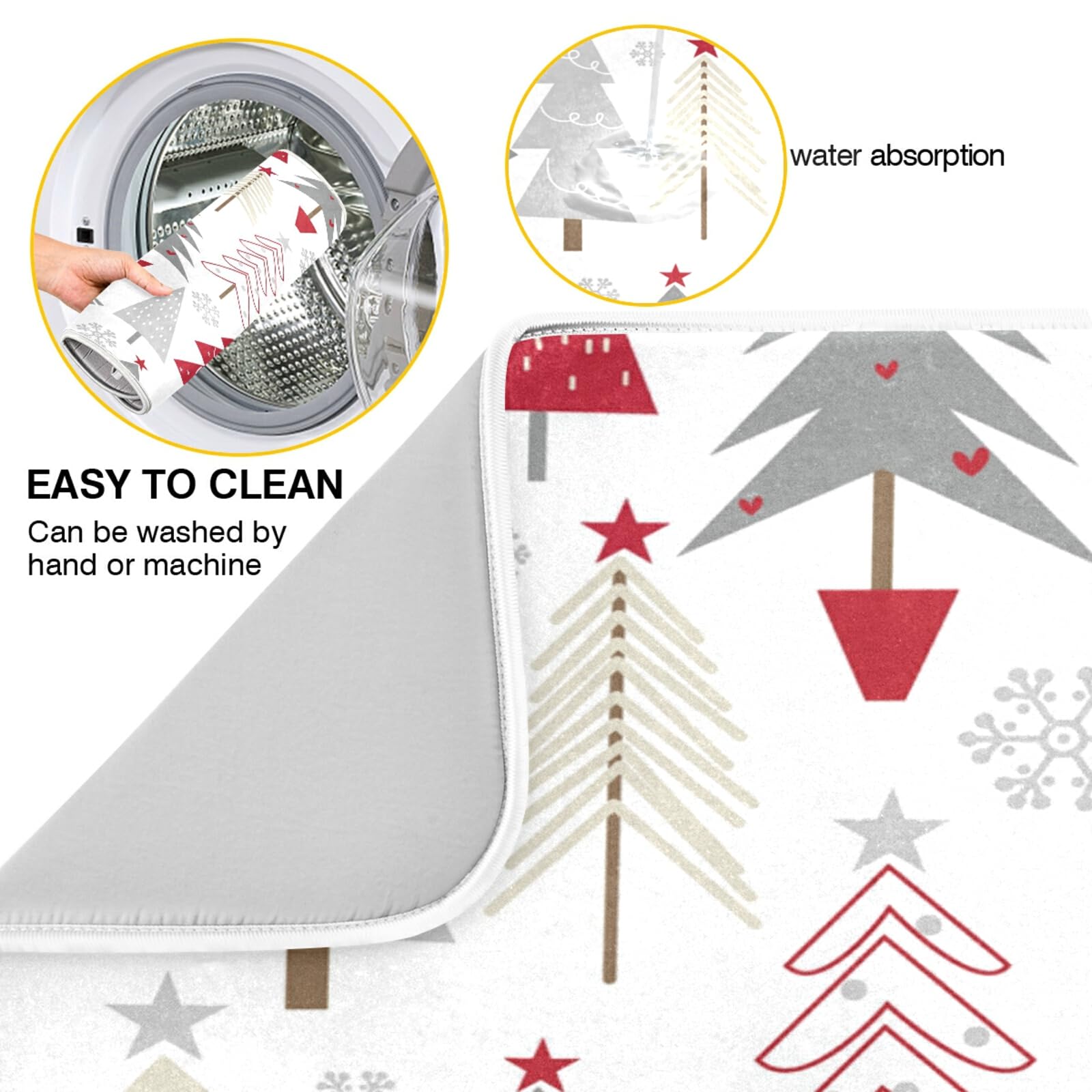 Nander absorbent polyester drying pad soaks water quickly from washed bowls.