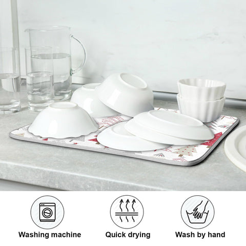 Nander kitchen mat complements decor while keeping counters dry and tidy.