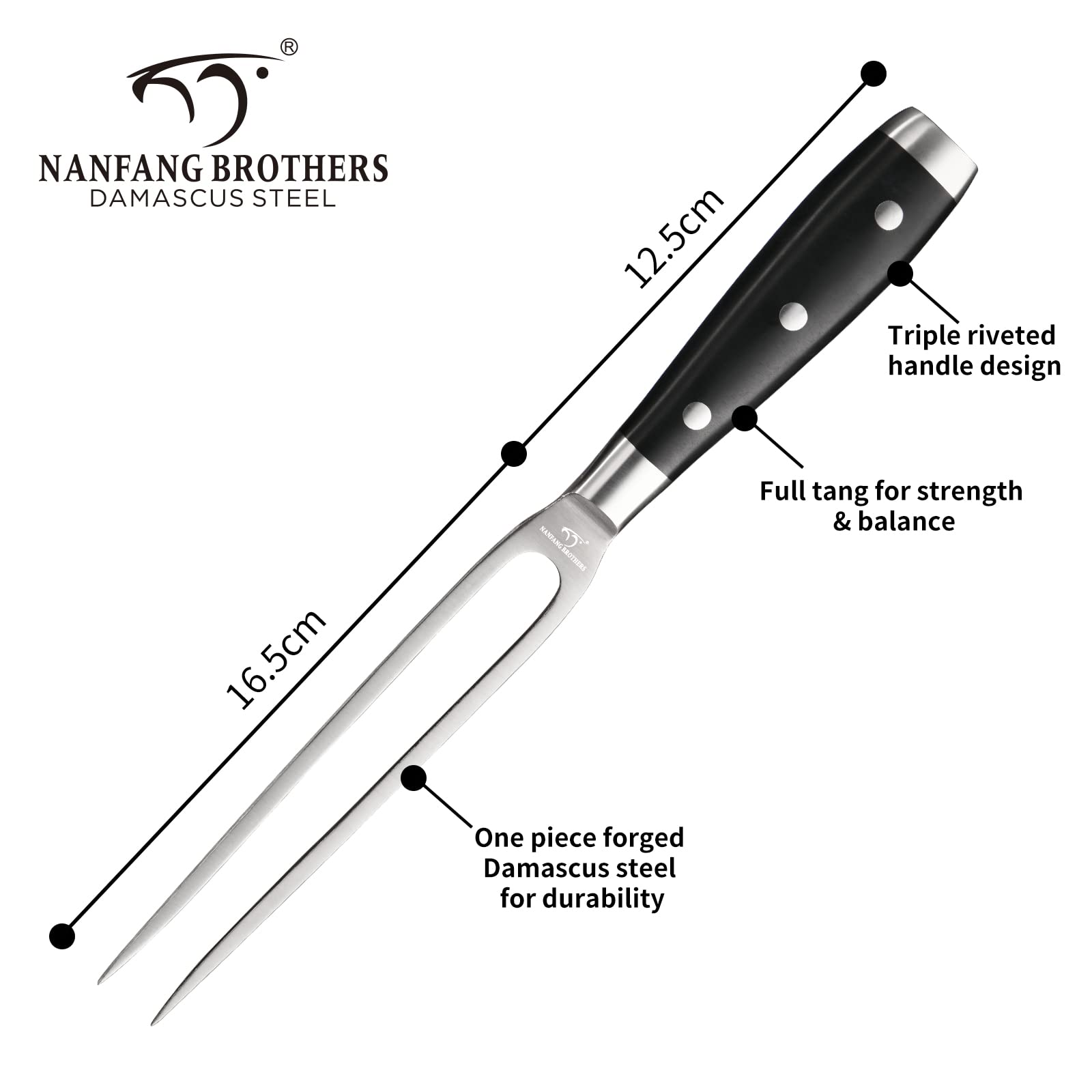 NANFANG BROTHERS Damascus 8-inch bread knife for clean crust slicing