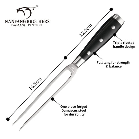 NANFANG BROTHERS Damascus 8-inch bread knife for clean crust slicing